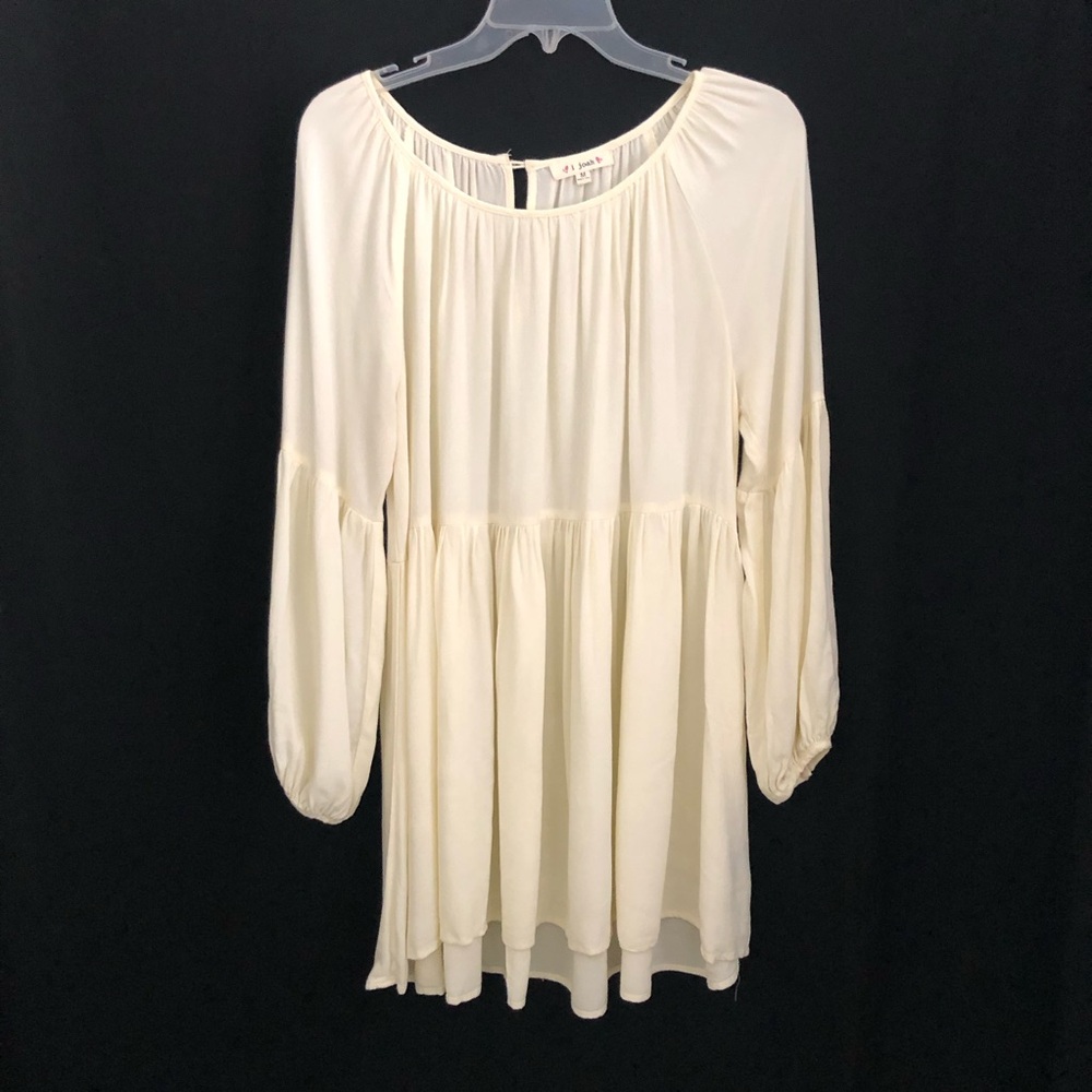 I Joah Babydoll Tunic Shirt Ivory Cream Women's M/L